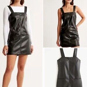 Abercrombie Black Faux Leather Mini Dress